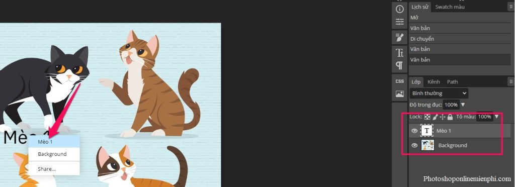 Cách viết chữ lên ảnh bằng Photoshop Online